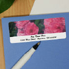 Pink Roses Personalized Photo Address Labels